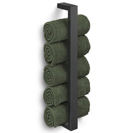 Zack Barra Toalla Invitado Vertical Negro 8x7x40 cm